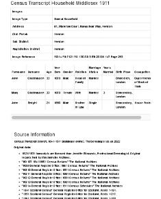 Census 1911 - 51 Waterlow Court
