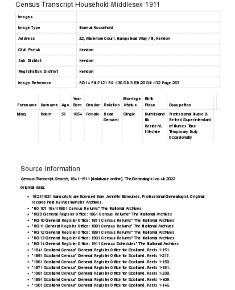 Census 1911 - 32 Waterlow Court
