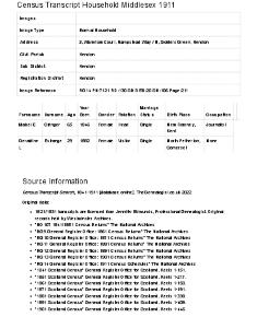 Census 1911 - 3 Waterlow Court
