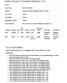 Census 1911 - 36.2 Waterlow Court
