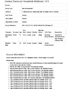 Census 1911 - 7 Waterlow Court
