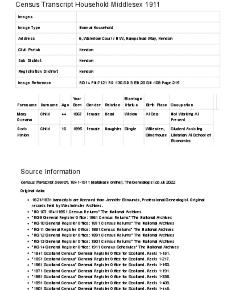 Census 1911 - 6 Waterlow Court
