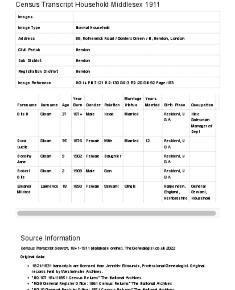 Census 1911 - 59 Rotherwick Road
