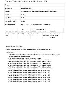 Census 1911 - 12 Waterlow Court
