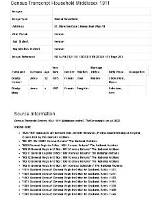 Census 1911 - 31 Waterlow Court
