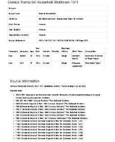 Census 1911 - 39 Waterlow Court
