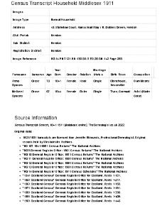 Census 1911 - 43 Waterlow Court
