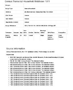 Census 1911 - 29 Waterlow Court
