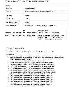 Census 1911 - 11 Waterlow Court
