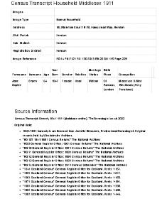 Census 1911 - 15 Waterlow Court
