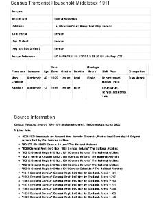 Census 1911 - 14 Waterlow Court
