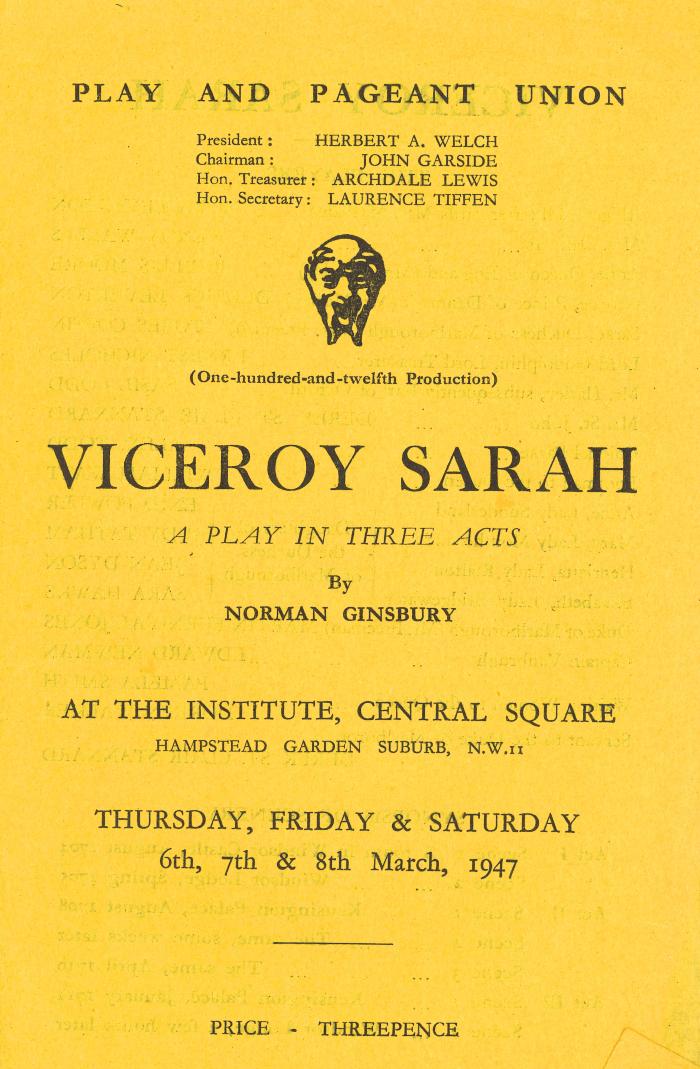 Viceroy Sarah - Programme 1947