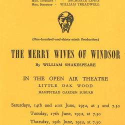 The Merry Wives of Windsor - Programme 1952