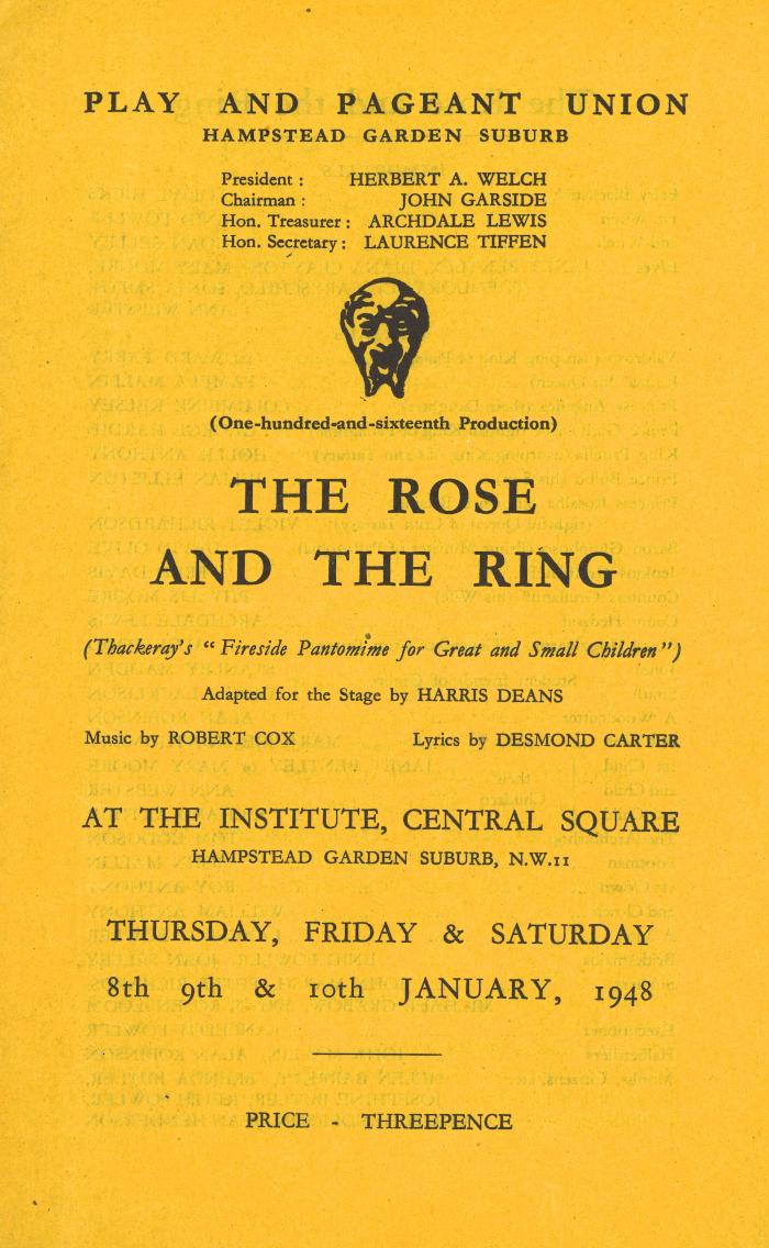 The Rose and The Ring - Programme and Review 1948